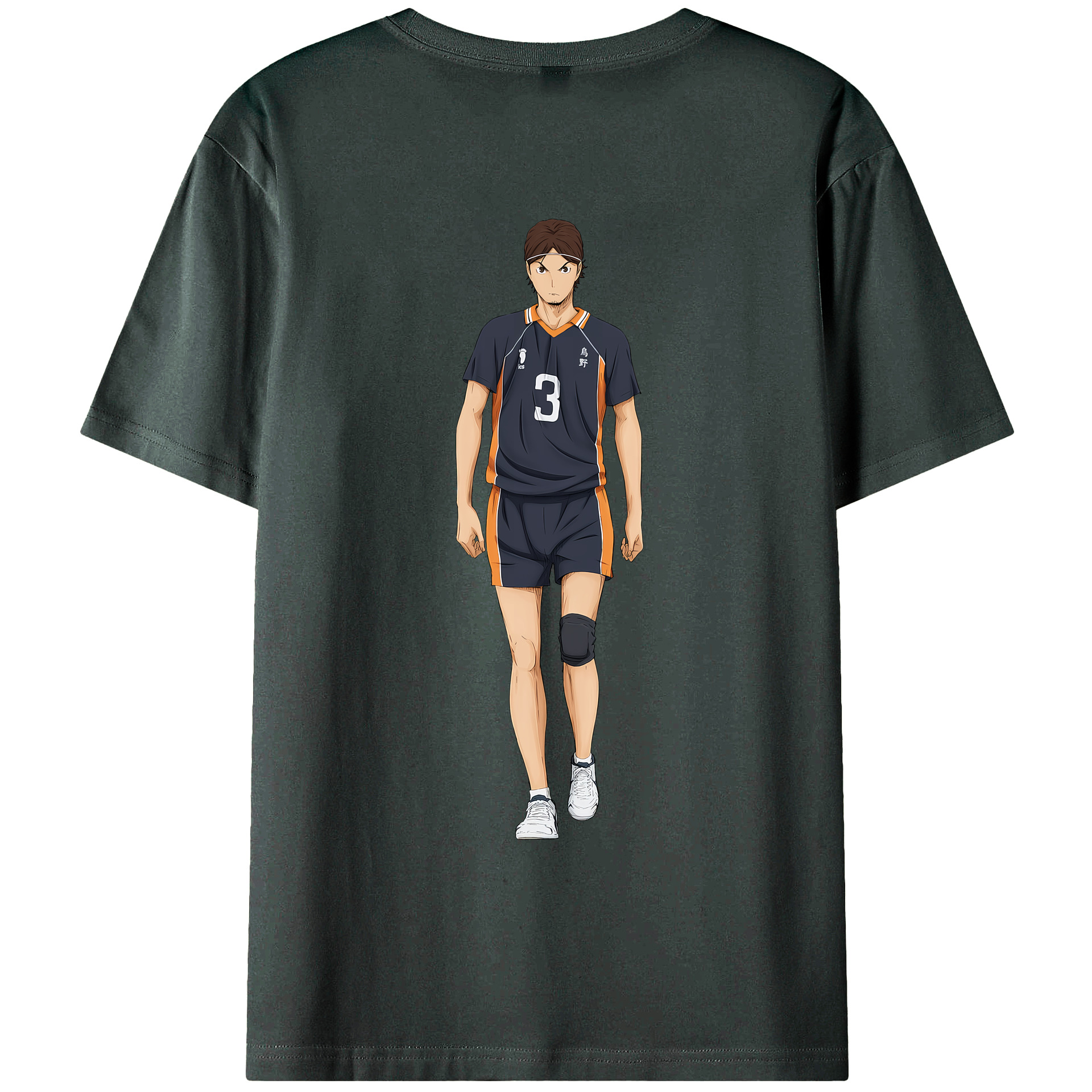 （画像用） ハイキュー!! Haikyu!! 綿100％ メンズ半袖Tシャツ（バックプリント） 通気性